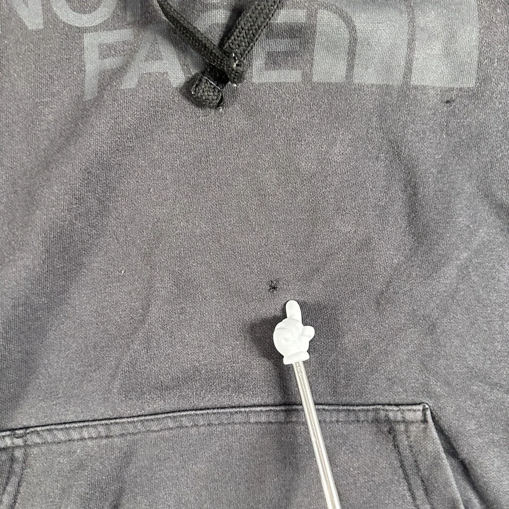 The North‎ Face Hoodie Mens Medium Gray Fleece Pullover Sweatshirt Logo Graphic